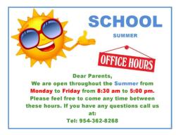 *NEW* Summer Office Hours